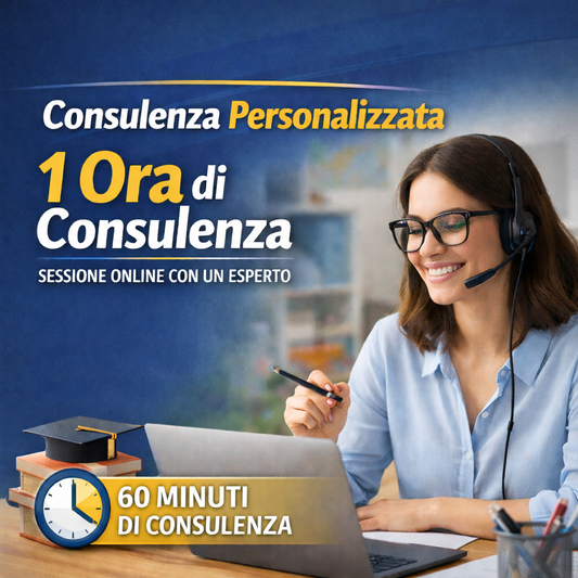 Consulenza personalizzata online – 1 ora + materiale di supporto incluso