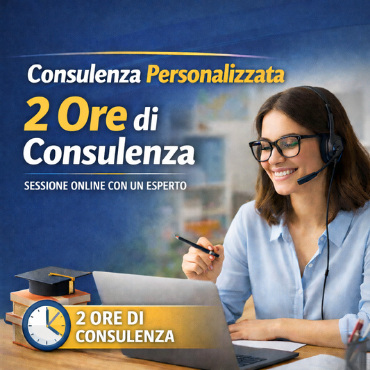 Consulenza personalizzata online – 2 ore + materiale di supporto incluso